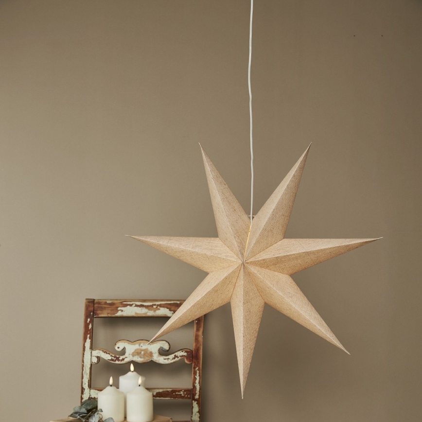 Eglo 411576 - Decoración navideña ÉTOILE: estrella beige de 35 cm
