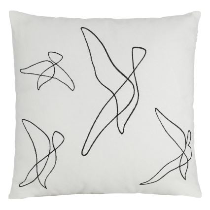 Eglo - Almohada decorativa 45x45 cm blanco/negro