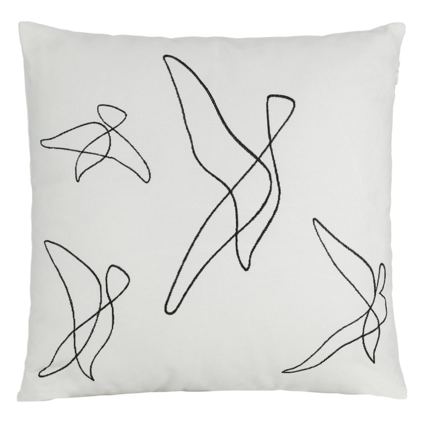 Eglo - Almohada decorativa 45x45 cm blanco/negro
