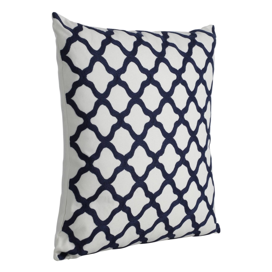 Eglo - Almohada decorativa 45x45 cm blanco/azul