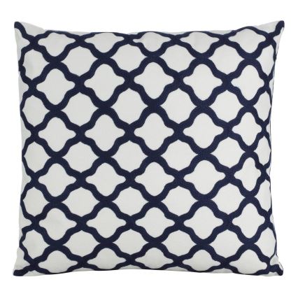 Eglo - Almohada decorativa 45x45 cm blanco/azul