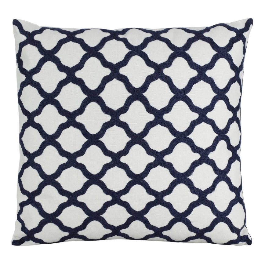 Eglo - Almohada decorativa 45x45 cm blanco/azul
