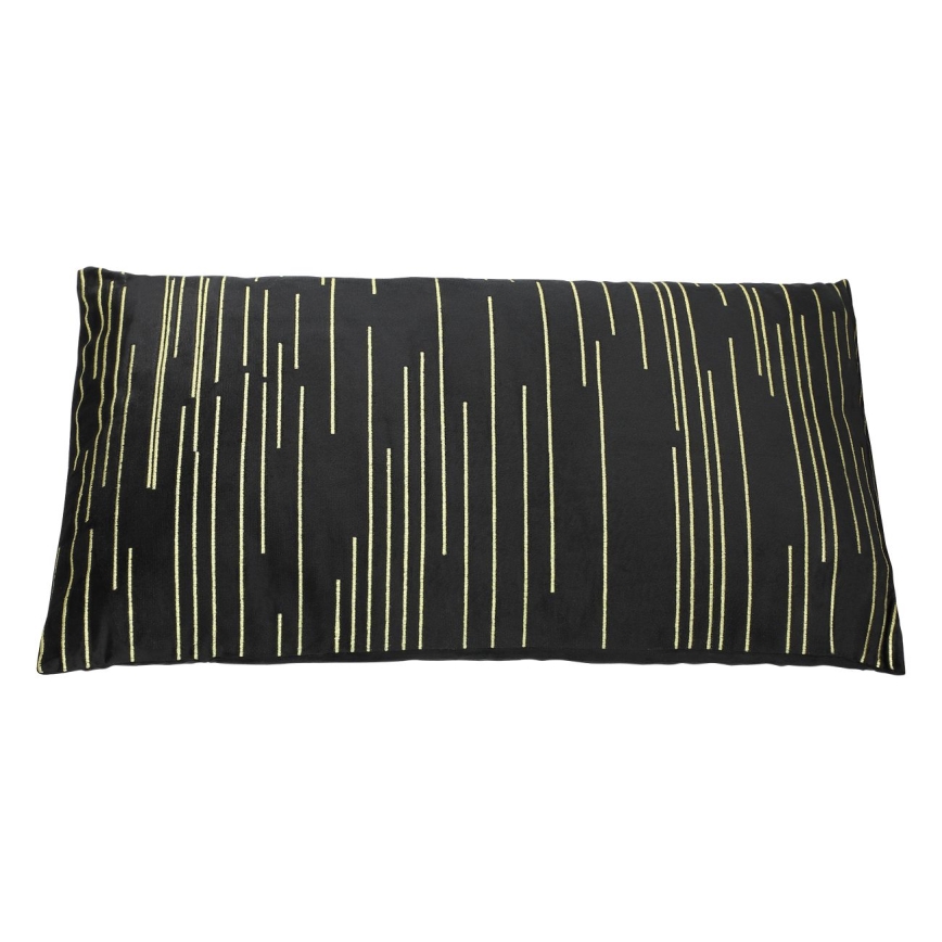 Eglo - Almohada decorativa 30x50 cm negro/dorado