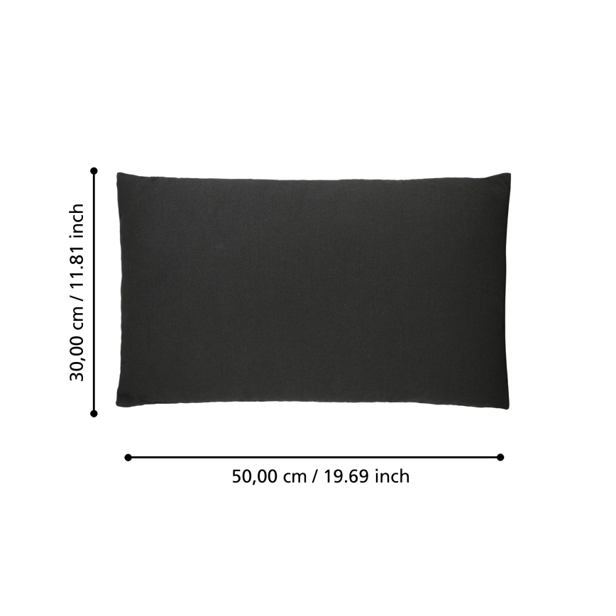 Eglo 420023 - Cojín decorativo ILES 30x50 cm negro