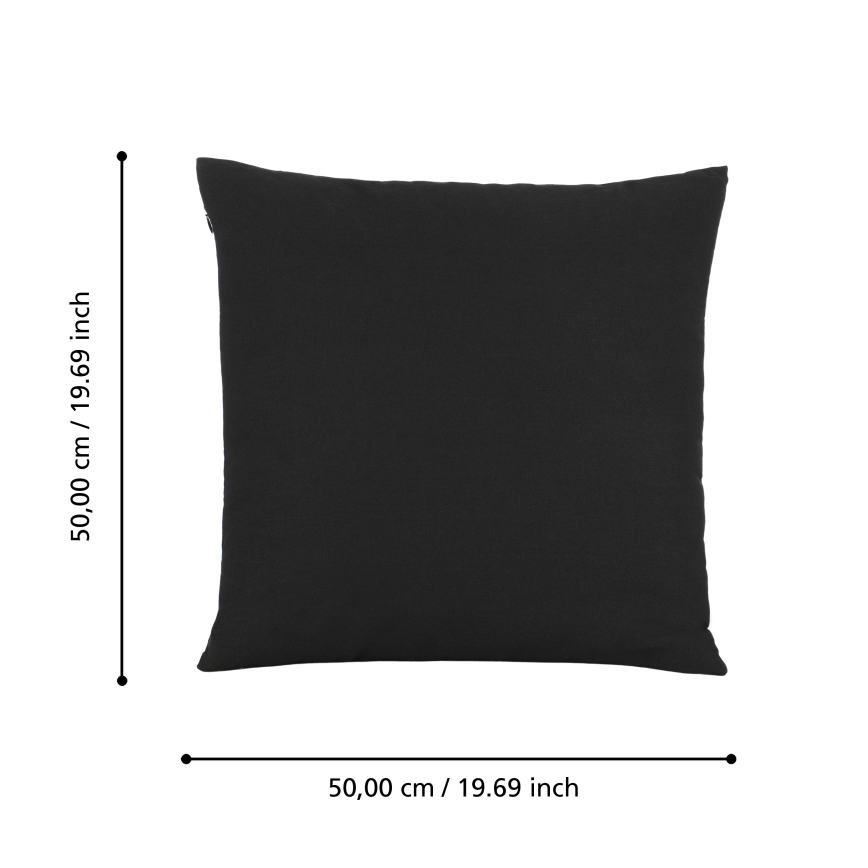 Eglo 420024 - Cojín decorativo ILES 50x50 cm negro