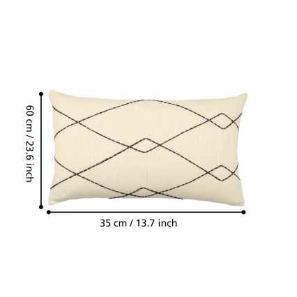 Eglo 420042 - Cojín decorativo CHEVERY 35x60 cm beige/negro