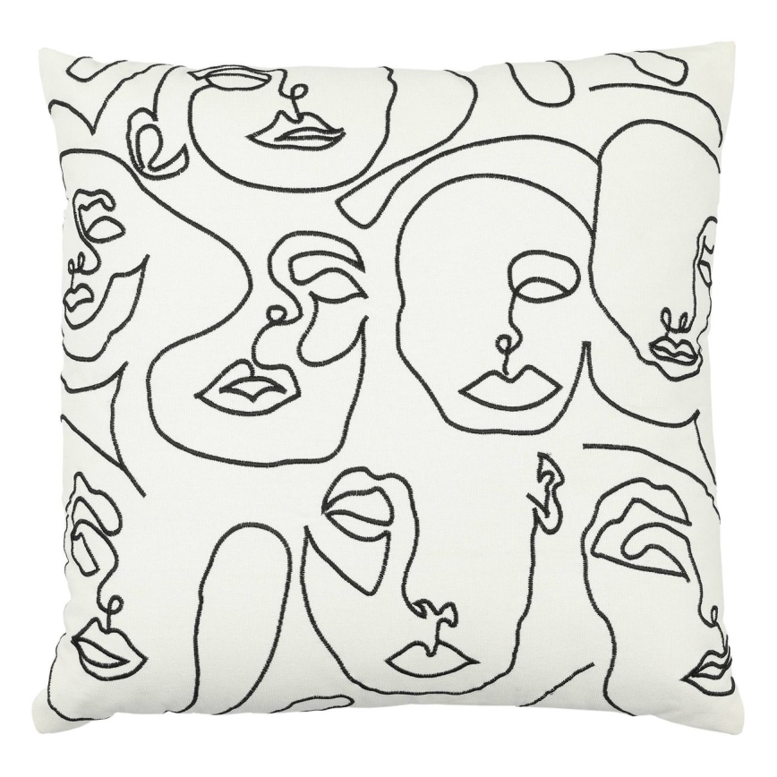 Eglo - Almohada decorativa 45x45 cm blanco/negro
