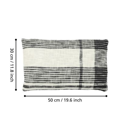 Eglo 420062 - Cojín decorativo CHEVERY 30x50 cm crema/negro