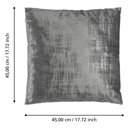 Eglo - Almohada decorativa 45x45 cm gris