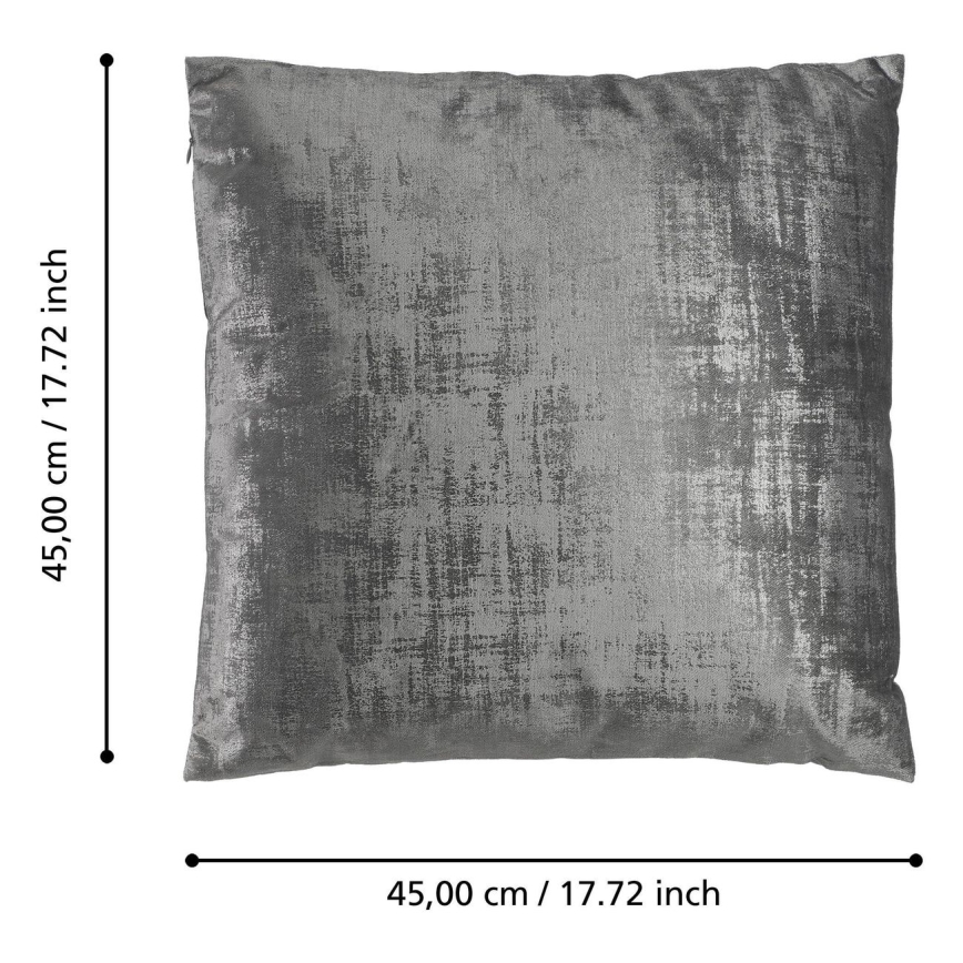 Eglo - Almohada decorativa 45x45 cm gris