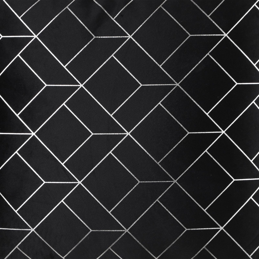 Eglo - Almohada decorativa 45x45 cm negro/plata