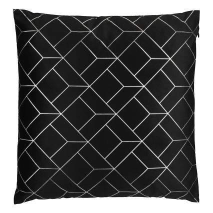 Eglo - Almohada decorativa 45x45 cm negro/plata
