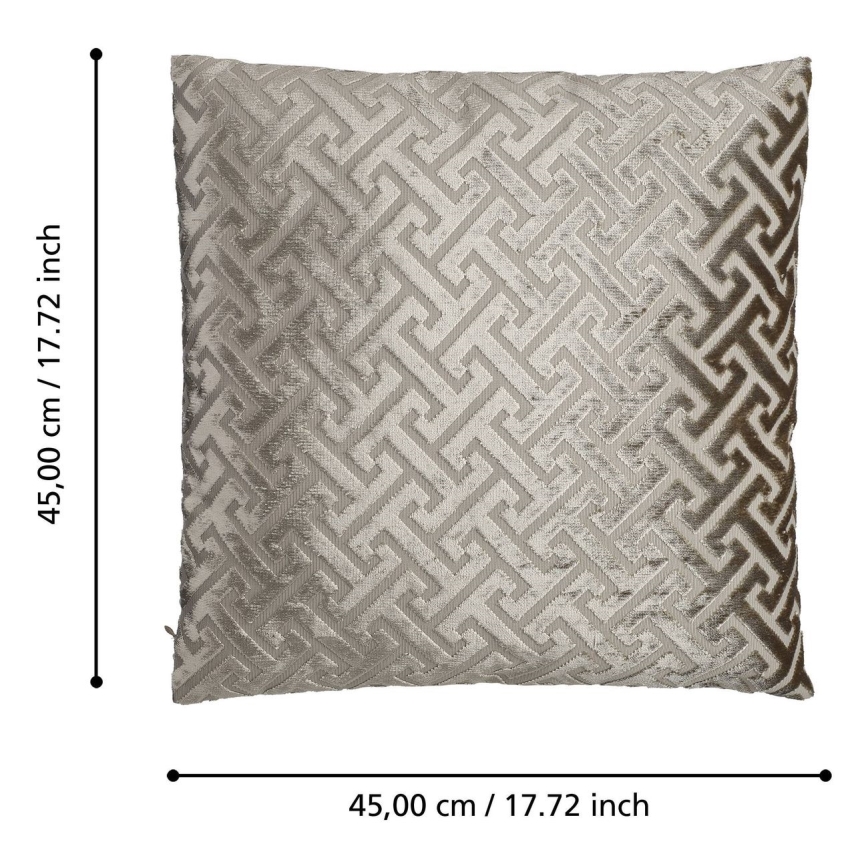 Eglo - Almohada decorativa 45x45 cm beige