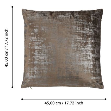 Eglo - Almohada decorativa 45x45 cm marrón