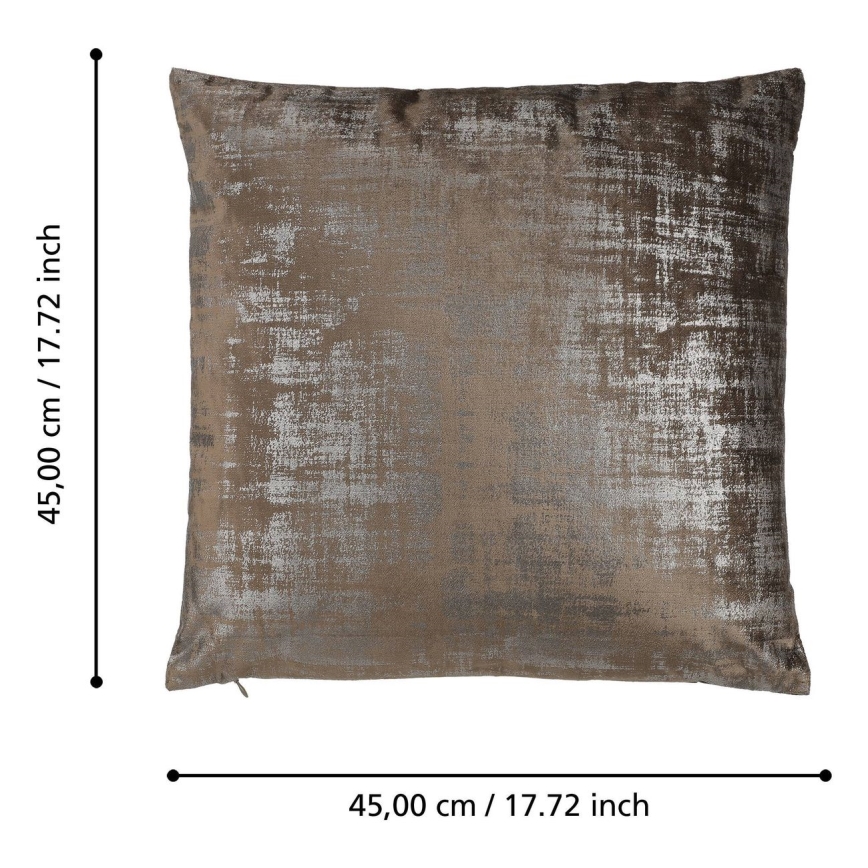 Eglo - Almohada decorativa 45x45 cm marrón