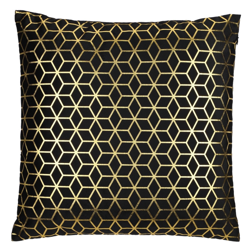 Eglo - Almohada decorativa 45x45 cm negro/dorado