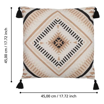 Eglo 420079 - Cojín decorativo CHEVERY 45x45 cm beige/negro
