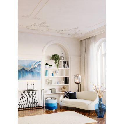 Eglo 420096 - Cojín decorativo BERHALA 45x45 cm azul/blanco