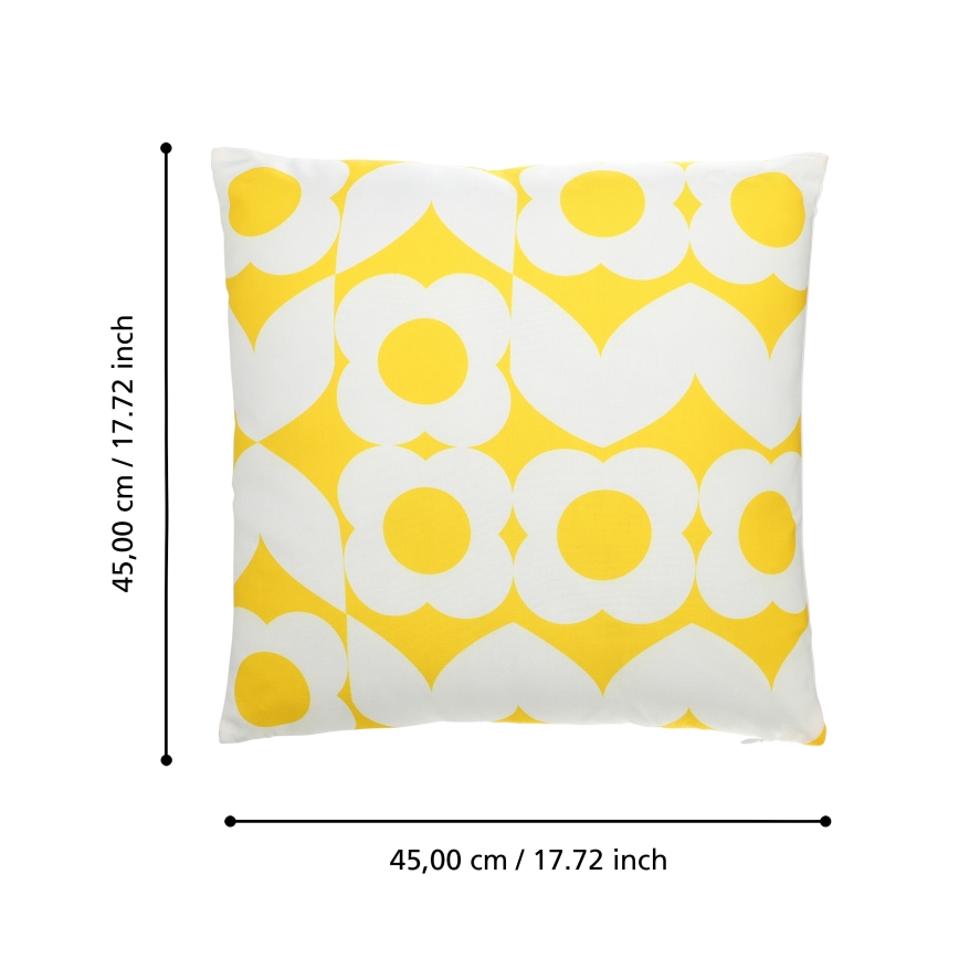 Eglo 420245 - Cojín decorativo TSUNAN 45x45 cm amarillo