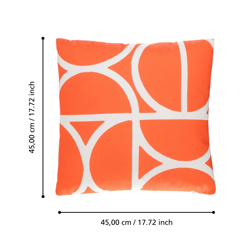 Eglo 420251 - Cojín decorativo TSUNAN 45x45 cm naranja