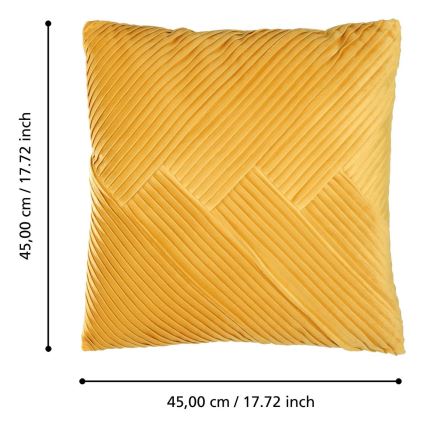 Eglo - Almohada decorativa 45x45 cm amarillo
