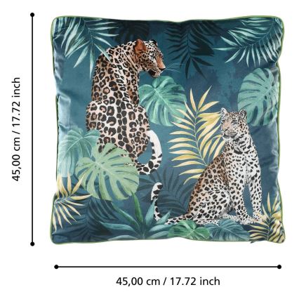 Eglo - Almohada decorativa 45x45 cm Verde