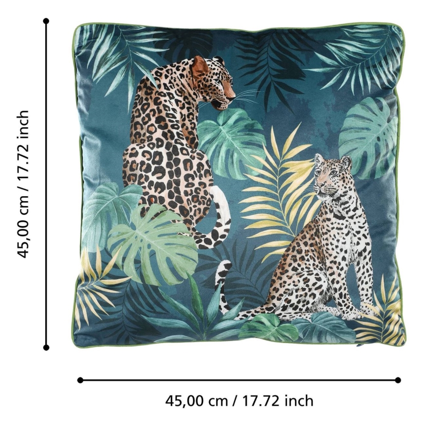 Eglo - Almohada decorativa 45x45 cm Verde