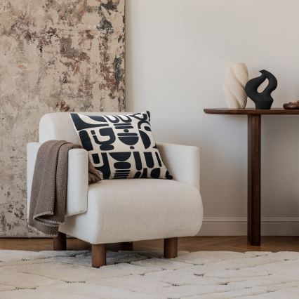 Eglo 420307 - Cojín decorativo CHEVERY 45x45 cm crema/negro