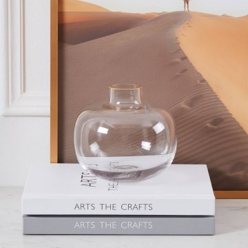 Eglo 421214 - Jarrón de vidrio SIRANANA 11,8x13 cm transparente/dorado