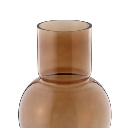 Eglo - Jarrón de cristal 28x15,5 cm marrón