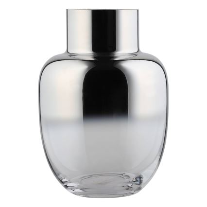 Eglo - Jarrón de cristal 20x14 cm plata