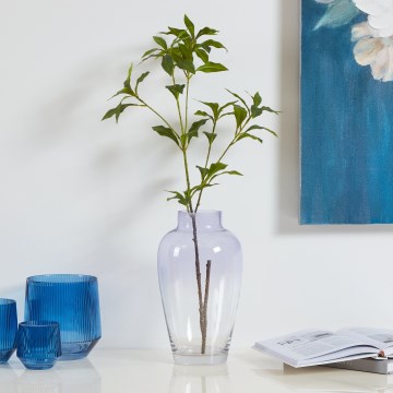 Eglo 421356 - Jarrón de vidrio KENYASI 27x15,5 cm violeta