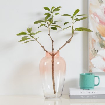 Eglo 421357 - Jarrón de vidrio KENYASI 27x15,5 cm rosa