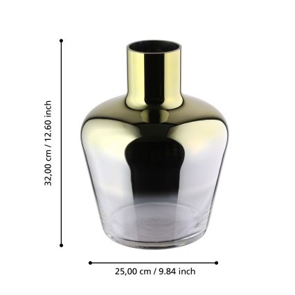 Eglo 421368 - Jarrón de cristal SAMUNTAI 32x25 cm dorado