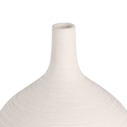 Eglo - Jarrón de ceramica 22x16 cm blanco/dorado