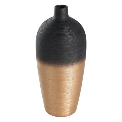 Eglo - Jarrón de ceramica 28x12,5 cm negro/dorado