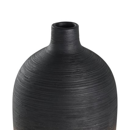 Eglo - Jarrón de ceramica 28x12,5 cm negro/dorado