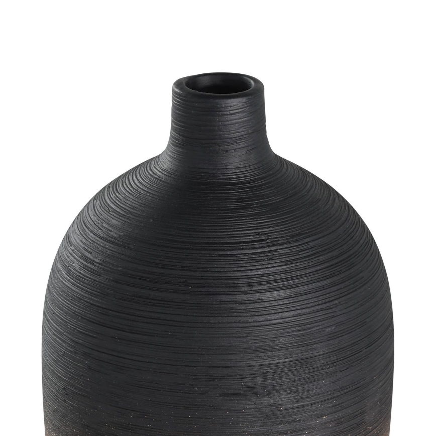 Eglo - Jarrón de ceramica 28x12,5 cm negro/dorado