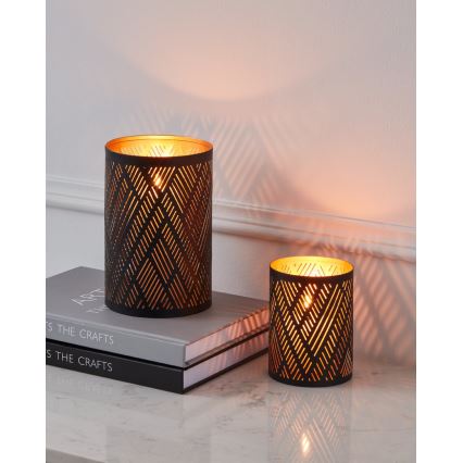 Eglo - Candelabro 10x7,5 cm negro/dorado