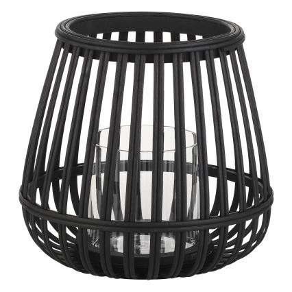 Eglo - Candelabro 20x22 cm negro/bambú