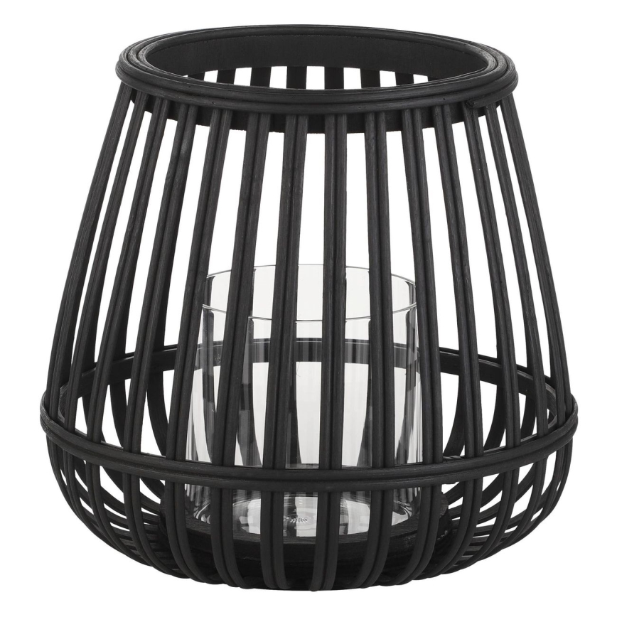 Eglo - Candelabro 20x22 cm negro/bambú