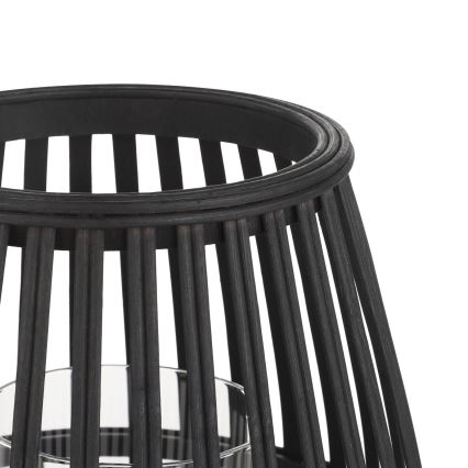 Eglo - Candelabro 20x22 cm negro/bambú