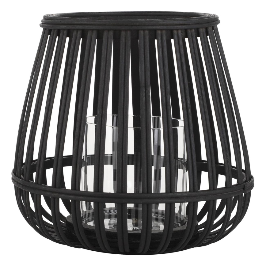Eglo - Candelabro 20x22 cm negro/bambú
