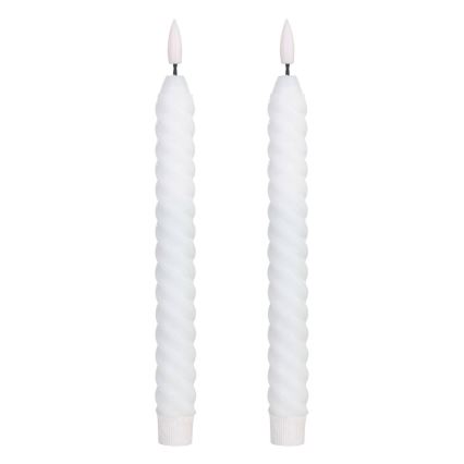Eglo - JUEGO 2x Vela LED LED/1xAAA 25 cm blanco