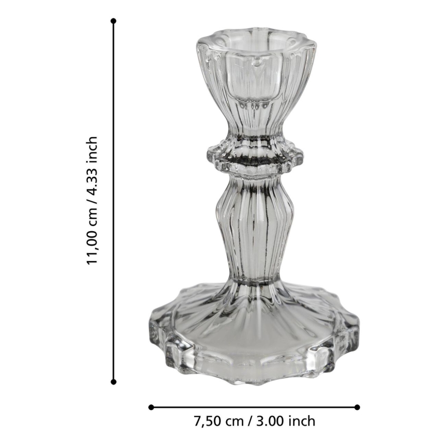 Eglo - Candelabro 11x7,5 cm gris