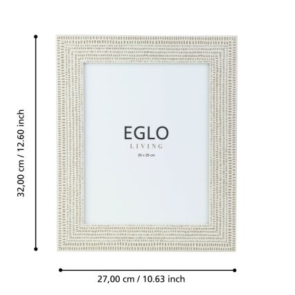 Eglo - Marco de fotos 20x25 cm color crema