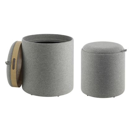 Eglo - SET 2x Taburete diá. 34,5/39 cm gris