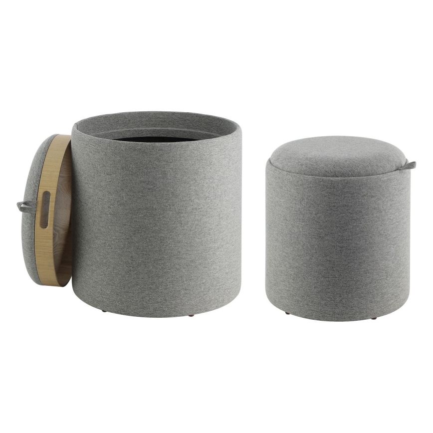 Eglo - SET 2x Taburete diá. 34,5/39 cm gris