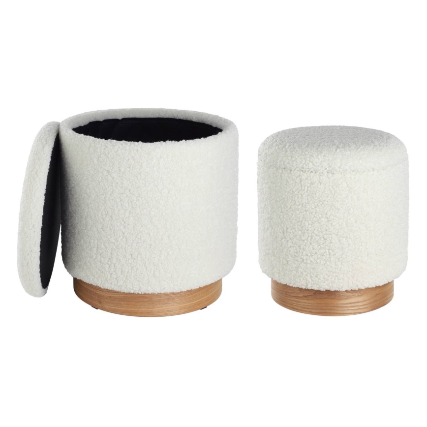 Eglo - SET 2x Taburete diá. 30,5/37 cm blanco