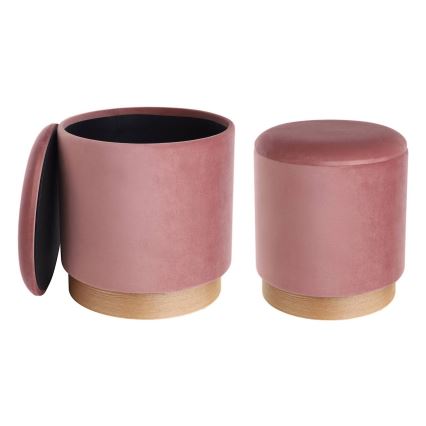 Eglo - SET 2x Taburete diá. 30,5/37 cm rosa